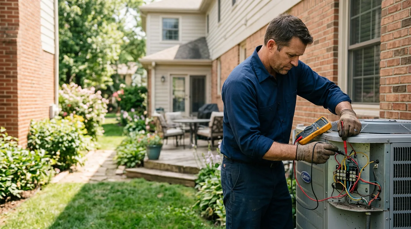 HVAC technician working near Bremen, IN